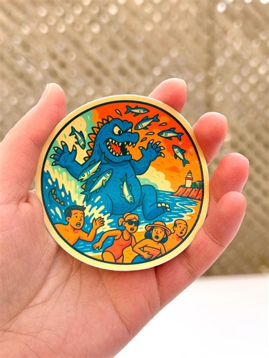 Godzilla Sticker, Gojira, Kaiju Movie Monster, Weatherproof, Dishwasher Safe Decal, Collectible Godzilla Artwork - Etsy