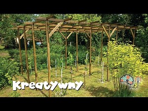 Budowa drewnianej pergoli pod winogron / How to Build a Pergola - Grape Arbor DIY #5