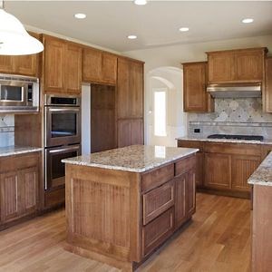 [Hot Item] American Style Kitchen Cupboard Cabinet Prefab Storage Solid Wood Kitchen Cabinet Factory Custom Made