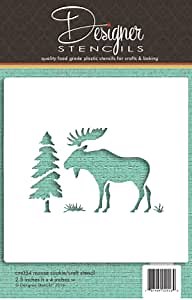 Moose Cookie and Craft Stencil by Designer Stencils