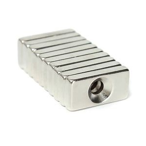 [Hot Item] N35 Countersunk Hole Neodymium Block Magnet Custom Permanent Block Magnets