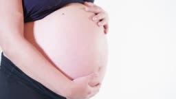 Panning Shot of Child Bearing Mother Maternity Concept Titling Copy...