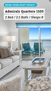 Admiral Quarters 1103 is a beachfront, 2 bedroom, 2.5 bath, beautifully decorated condo. It has sweeping floor-to-ceiling windows, with a large Gulf-front balcony. 𝐁𝐨𝐨𝐤 𝐲𝐨𝐮𝐫 𝐬𝐭𝐚𝐲 𝐭𝐨𝐝𝐚𝐲! 📲 251-974-1404 #itripvacations #alabamabeaches #beach #summer #photography #sunset #beachlife #ocean #sun #instagood #photooftheday #beautiful #vacation #travelphotography #holiday #picoftheday #beachvibes #travelgram #orangebeach #beachvacation #OrangeBeachVacation #GulfFrontViews #VacationGoal