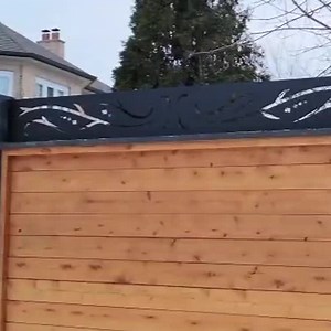 Fence Toppers Metal Decorative Panels, Laser Cut Arts, Black and White Metal Privacy Screens, - Etsy