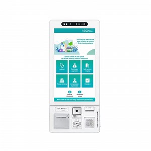 [Hot Item] 21.5 Inch Wall Mounted Terminal Qr Code Scanner and Printing Machine Wall-Mounted Touch Kiosk