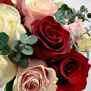Such a pleasure creating these Wedding florals for Cate & Ian at New Craven Hall on Saturday. Cate asked for pale pink, burgundy and white/cream roses for the whole wedding. The bricks were a idea I had from seeing inside the venue, I love a good industrial looking venue 🥰 Looks like you had a amazing day... Love and happiness to you both 💋 | Passion Flowers Wedding & Event Florist's