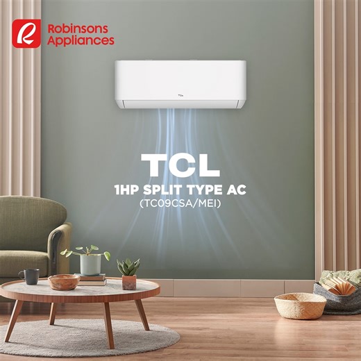 Relax in a cool, quiet environment with the TCL Split-Type AC! With its Gentle Breeze Mode, up to 1,422 micro-holes create soft laminar airflow to eliminate harsh and direct cold drafts. ​​ Get all your appliance needs through #RobinsonsAppliances. Shop at https://gocart.ph today! | Robinsons Appliances