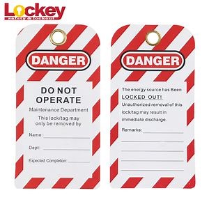 [Hot Item] Industry Danger Do Not Operate Safety PVC Lockout Tagout Tags