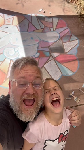 Backyard Chalk Art with my daughter #chalk #ChalkArt #SidewalkChalk #Crayola #cinnamoroll #hellokitty #springbreak #DIY #Art #ArtsAndCrafts #ArtTeachersOfInstagram#family #priorities #slowdown #lovelife | Daniel Langhans