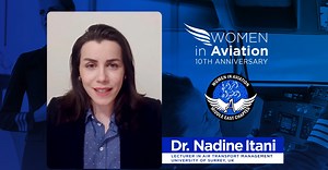In preparation for the 10th Anniversary of the foundation of the Women in Aviation – Middle East Chapter, we are putting the spotlight on some truly amazing women from the aviation industry. We are pleased to launch the celebration by featuring Dr. Nadine Itani. Dr. Itani is a Lecturer and Program Leader in Air Transport Management at the University of Surrey. Here's her message to all members of the Women in Aviation – Middle East Chapter. Register today and join us for #WIA23: http://bit.ly/3k