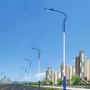 [Hot Item] 3m-12m Q235 HDG Galvanized Parking Lot Light Pole Commercial LED Pole Lights