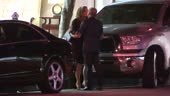 Catherine Bach & mystery Man kiss & make out after romantic walk in...