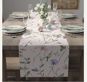 Spring Table Runner, Easter Table Runner, Floral Boho Table Decor, Wildflower Pink Table Linen, Polyester Custom Wedding Decor - Etsy Canada