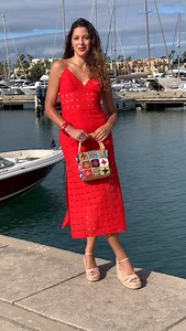 13 reactions | Flirt with the sun ☀️ The Eyelet Raya Midi Dress turns every step into a statement — with a cheeky slit, airy eyelets, and a silhouette made to move. Accompanied with the stunning Chica Bag….❤️ www.rosatocollections.com #SummerInStyle #ViXVibes | Rosato Collections | Facebook