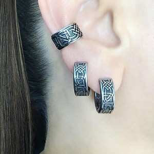 Mystic Loop Celtic Braid Earrings, Celtic Braid Hoop Earrings ,celtic Hoops ,celtic Earrings, Mens Hoops ,viking Earrings Norse Jewelry - Etsy UK