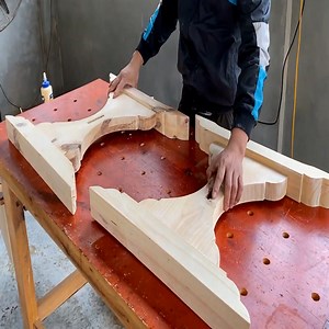 Carpenter Makes Glass Table From Pieces Of Wood | Woodworking Skill