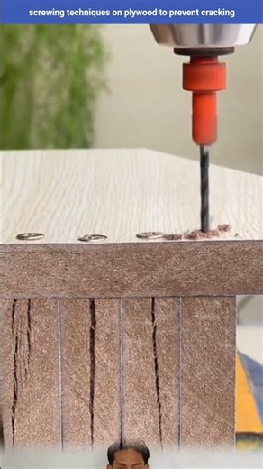 screwing techniques on plywood to prevent cracking