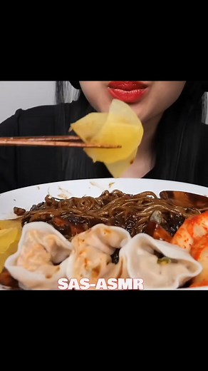 BLACKBEAN NOODLES (JAJANGMYWEON ASMR EATING SOUNDS) NO TALKING | SAS-ASMR #asmreating #asmrsounds #eating #asmr #sasasmr | Sas Asmr