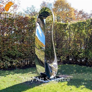 [Hot Item] Classic Metal Art Modern Abstract Mirror Statue Stainless Steel Mobius Strip Sculpture