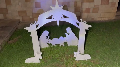 Nativity Set Outdoor Christmas Decorations, Large Nativity Scene Weatherproof, Manger Scene Christmas Yard Decorations for Front, Lawn and Church