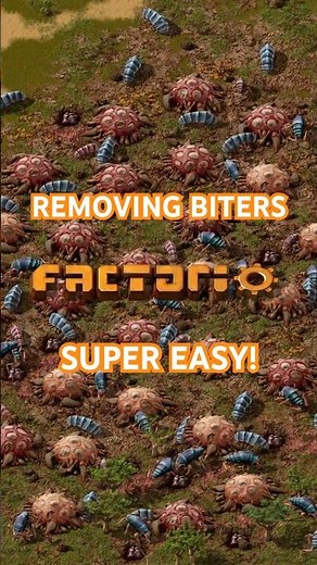 Early game biter nest removal made EASY! #factorio #factoriospaceage