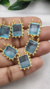 Blue Topaz Rectangle Pendant, Fancy Bezel Pendant, Sterling Silver Charm Pendant, Faceted Gemstone Pendant, Gift for Her, Sell Individually - Etsy