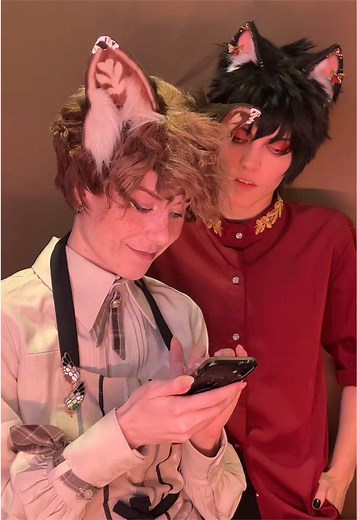 Of course Zaher has not given up just yet! And with this amazing piece from @Draw Market how culd Remi not find it adorable!! Its an AI free platform and I myself have commissioned a lot of pieces in the past from there! ~~ #drawmarket #pov #skit #furry #catboy