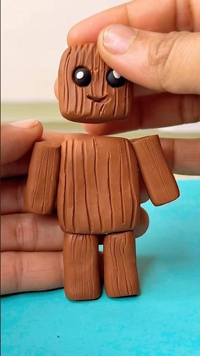 I Made Groot in Mincraft 🤎🤎 #groot #minecraft #clay