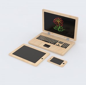 [Hot Item] Wooden Toy Kids Art Drawing Board Computer
