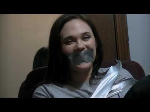 Duct Taping a HOT girl to chair challenge and leaving her to eat some food 2017