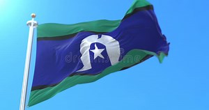 Torres Strait Islander Flag Australia. Bucle Almacen De Video - Vídeo: 247883847