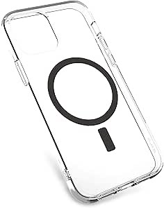 Mous - Transparent Clear Protective Case for iPhone 12 Pro Max - Infinity - Black Pattern - Fully Compatible with Apple's MagSafe
