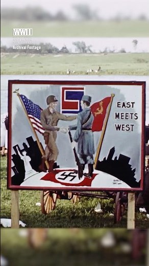 US and Soviet troops meet on the Elbe River in April 1945 #wwii #history