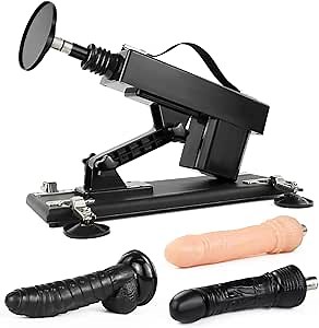 Sex Machine,Automatic Thrusting Sex Machine,Adjustable Love Machine with 3XLR Connector Dildos and 3.8 Inch Suction Cup Attachments,Sex Toys for Women and Men