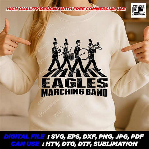 Eagles Band Svg, Marching Band Clipart for Cricut, School Spirit Drumline Cut File Sublimation - Etsy