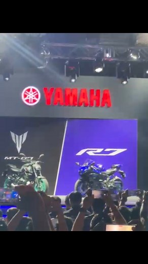 MT-07 and R7 showcased to Indian Yamaha dealers! India launch soon 😍🤘 Also expected are the MT-03, MT-09 and R3! #yamahamt07 #yamaha #yamahar7 #iamabiker | IamaBiker