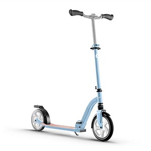 Lascoota Adult Kick Scooter - Vintage Blue, 264-lb Capacity - Foldable Commute Scooter for Adults & Teens - Adjustable Handlebars & Front Suspension - Textured Deck & Durable Wheels