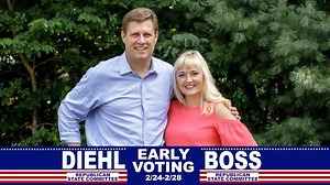 1.8K views · 79 reactions | Early voting is now underway through Friday, February 28th for the Republican Presidential Primary. Vote Geoff Diehl and wife KathyJo Boss for Republican State Committee. | Geoff Diehl | Facebook