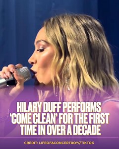 Hilary Duff kicked off her Small Rooms, Big Nerves Tour tonight in London, UK at O2 Shepherd’s Bush Empire. We are ALL THE FEELS with seeing her perform her 2003 hit “Come Clean” during her first headline show in 18 years. Drop a 😭 in the comments if you're in need of MORE Hilary Duff! #HilaryDuff #CleanCome #SmallRoomsBigNervesTour #Throwback 📷: lifeofaconcertboy//Tiktok | KiSS 92.5