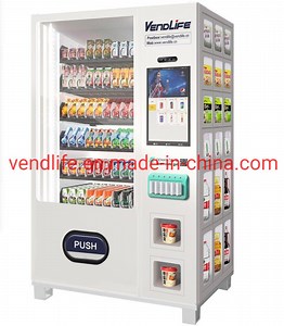 [Hot Item] Vendlife Smart 24 Hours Self-Service Automatic Milk Food Snack Drink Vending Machine with CE with Lattice Beverage Machines