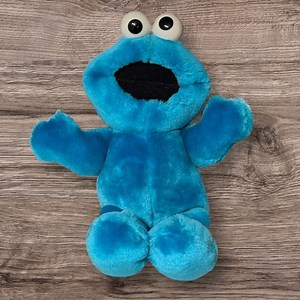 TYCO 1996 SESAME STREET TICKLE ME COOKIE MONSTER PLUSH 12" VIBRATES