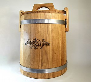 Fermentation Crock, Pickle Barrel With Lid, Oak Barrel, Wooden Vat for Pickles, Wood Barrel for Foods,ferment Barrel,pickling Oak Container - Etsy UK