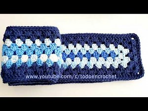 Bufanda para hombre - tejido a crochet - facil - (ganchillo para principiantes) TODO EN CROCHET