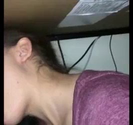 Girl Gives Roomate Blowjob While He Plays