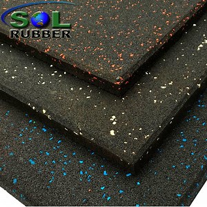 [Hot Item] Sol Rubber Recycled SBR Gym Matting Rubber Floor Tile