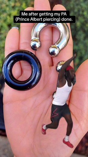 Stepping into a new chapter of self-expression and courage with my fresh PA (Prince Albert piercing)! 💪🏼✨ The pain was temporary, but the confidence is everlasting. Thanks to the incredible team at xxx for making it a memorable experience! 💉🖤 #PrinceAlbertPiercing #BodyJewelry #PiercingAddict #BodyModification #BodyArt #JewelryCollection #PiercingJourney #BodyPiercing #PiercingExperience #PiercingLife #PiercingLove #PiercingGoals #JewelryObsession #UniquePiercings #DaringStyle #ConfidenceBoo