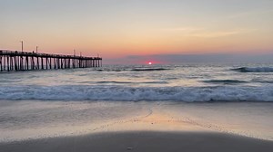 OBX Sunrise July 23, 2023 77 degrees Nags Head NC at NH Fishing 🎣 Pier 6:03 am | OBX Sunrise