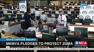 24K views · 347 reactions | MKMVA has pledged support for former President Jacob Zuma. He remains defiant, refusing to appear before the State Capture Inquiry. MKMVA President, Kebby Maphatsoe, spoke to Jane Dutton. #DStv403 | eNCAnews | Facebook