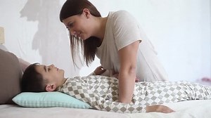 Mom Kisses Her Beloved Son While Stock Footage Video (100% Royalty-free) 1011912995 | Shutterstock