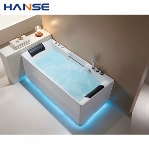 [Hot Item] Modern Design Indoor Soaking Whirlpool Jet Tubs Massage Waterfall Freestanding Acrylic SPA Bathtub